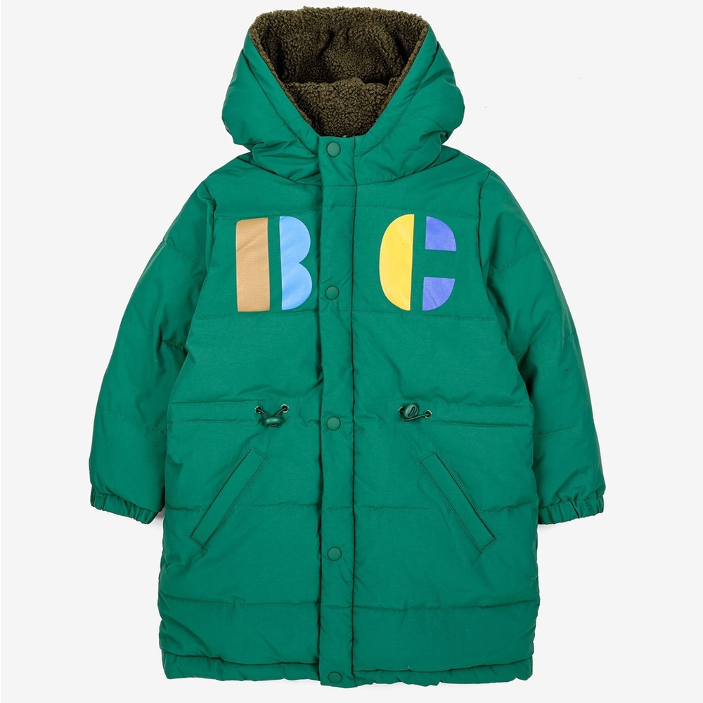dark green parka